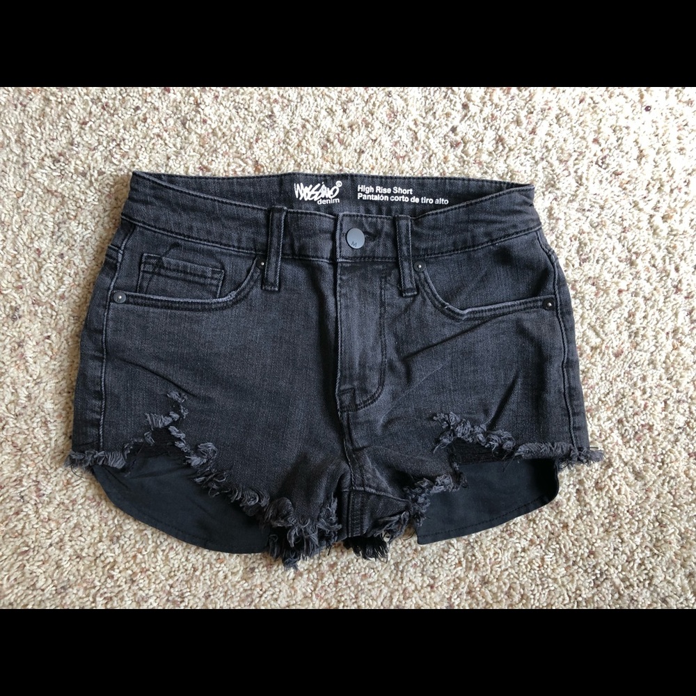 Black Jean Shorts